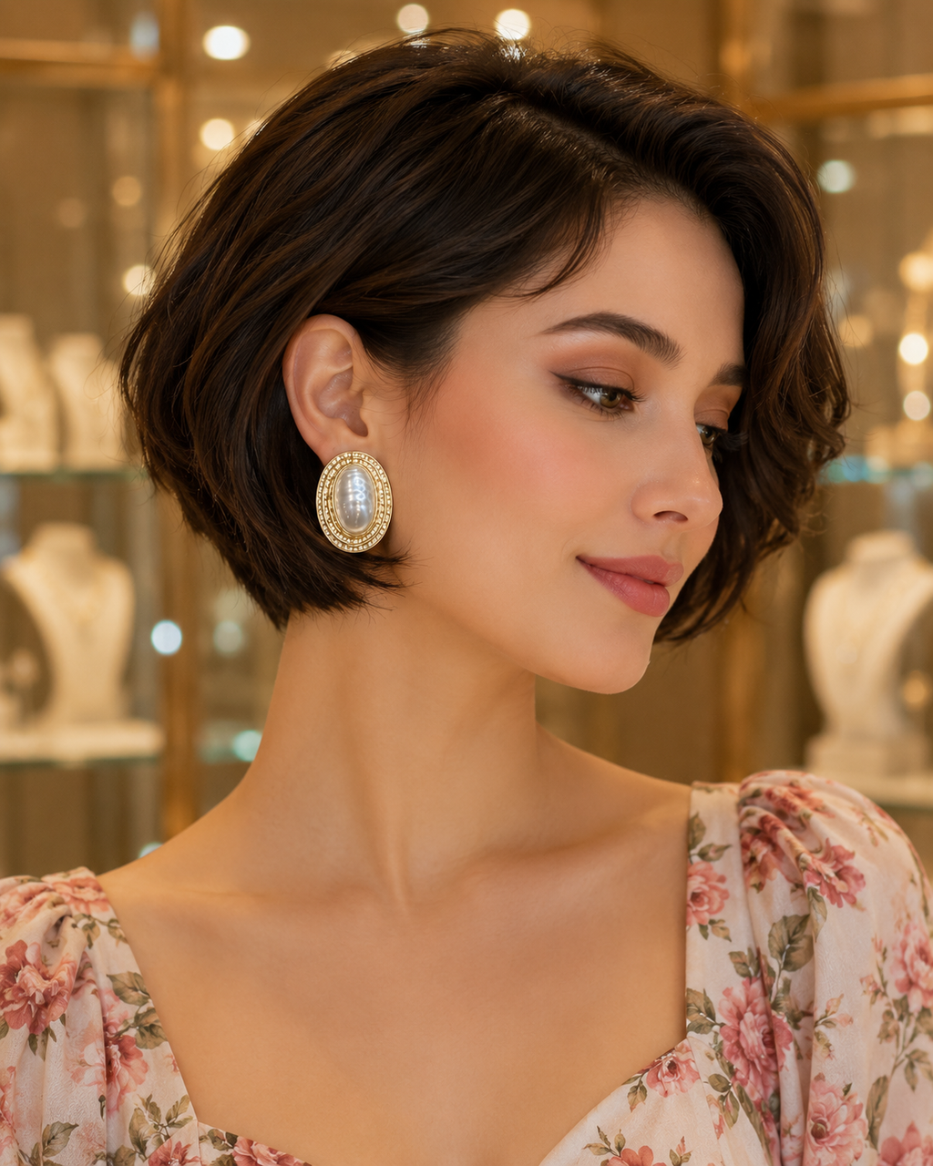 Elegant Vintage Pearl Statement Earrings