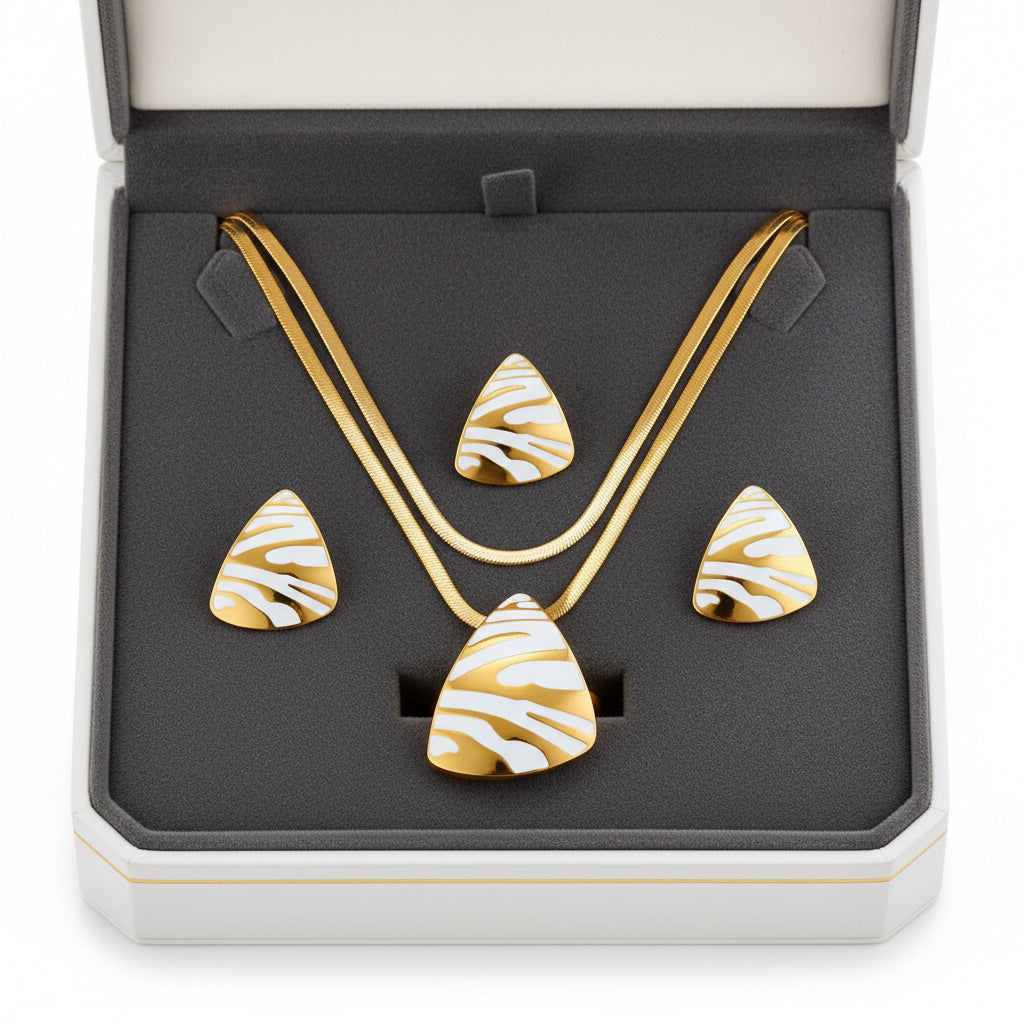 Golden Zebra Elegance Jewelry Set