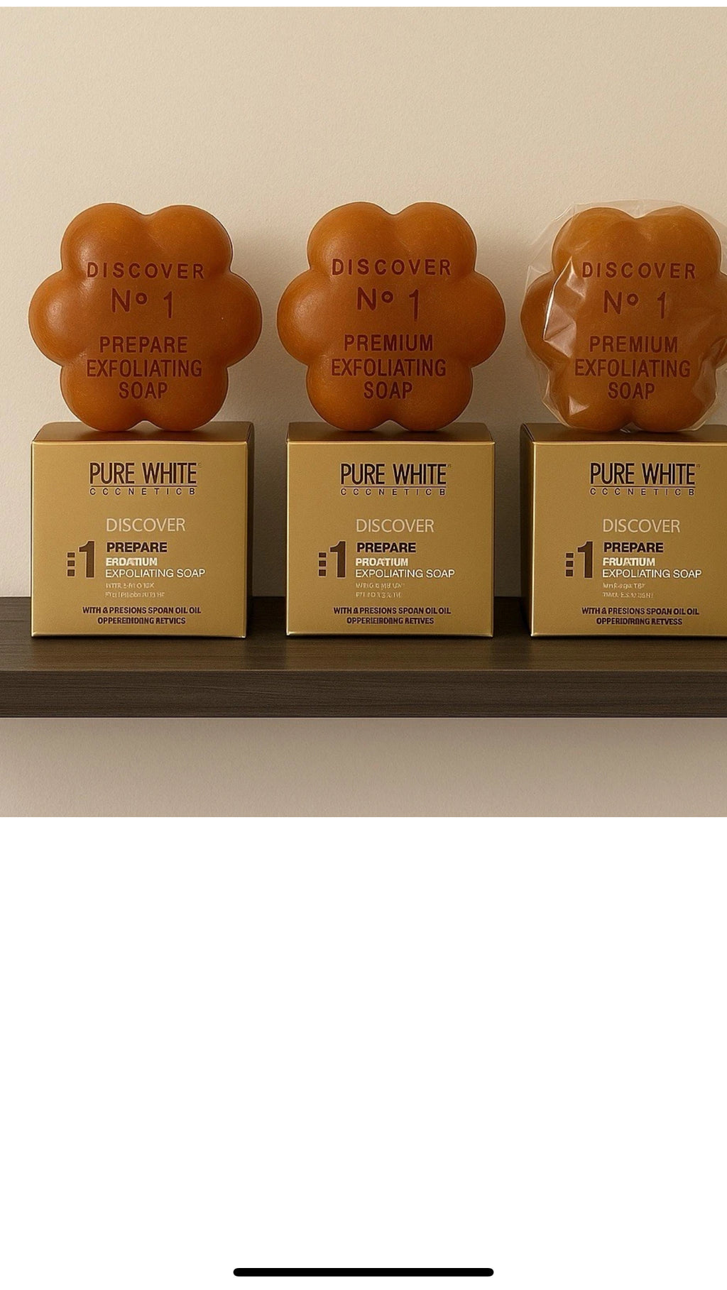 3 Pcs Of Pure  Gold white Exfoliating Whitening Soap