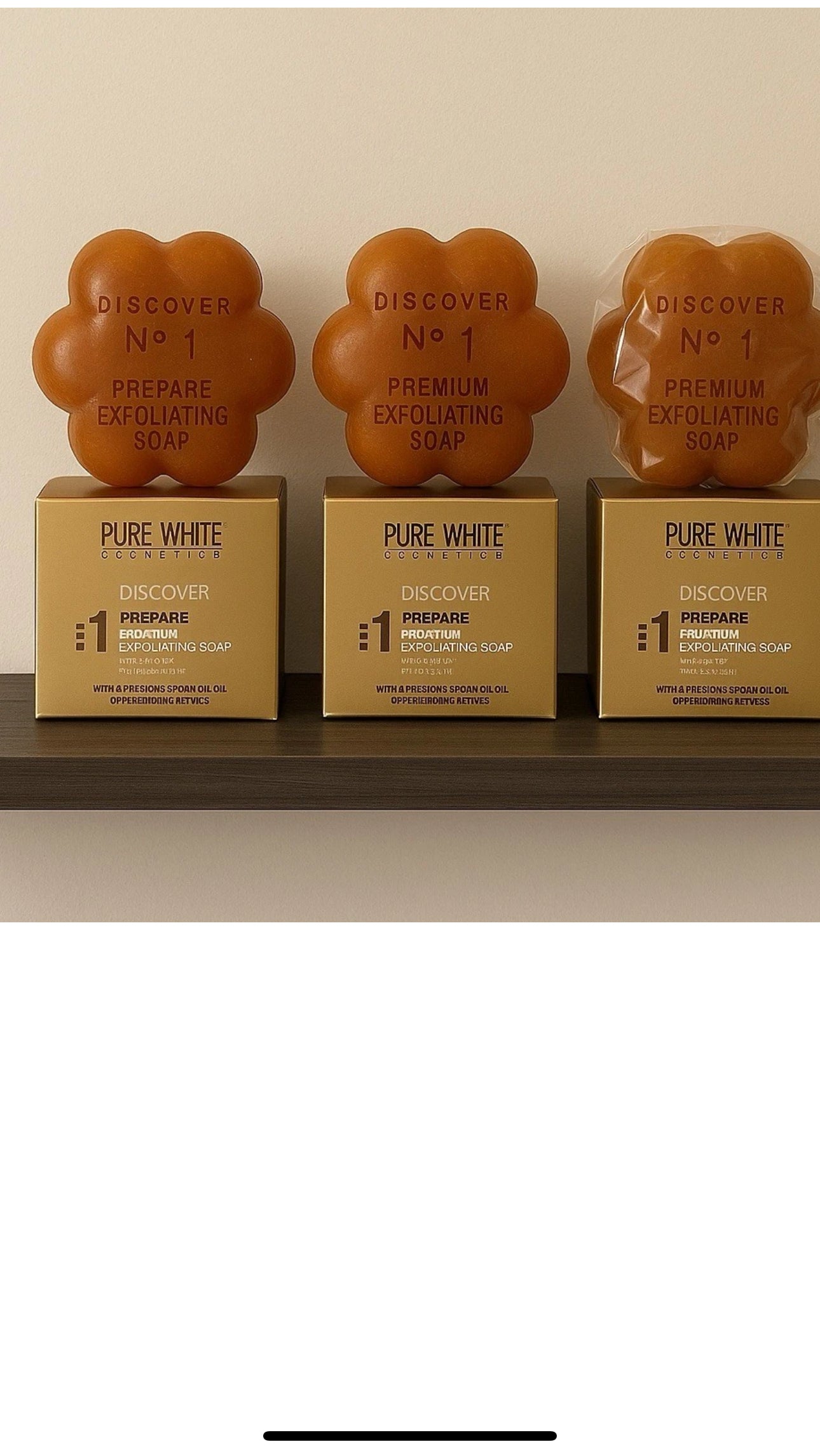 3 Pcs Of Pure  Gold white Exfoliating Whitening Soap