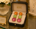 Colorful Gemstone Statement Drop Earring