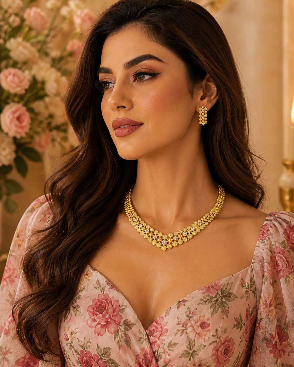 Blossom Crystal Necklace Set