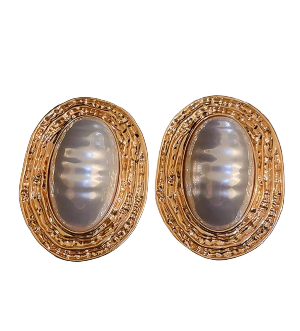 Elegant Vintage Pearl Statement Earrings
