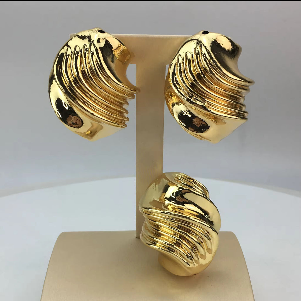 Royal Gold Statement Jewelry Set