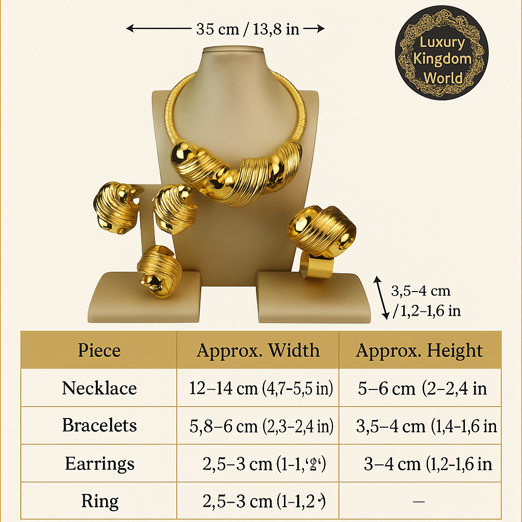 Royal Gold Statement Jewelry Set