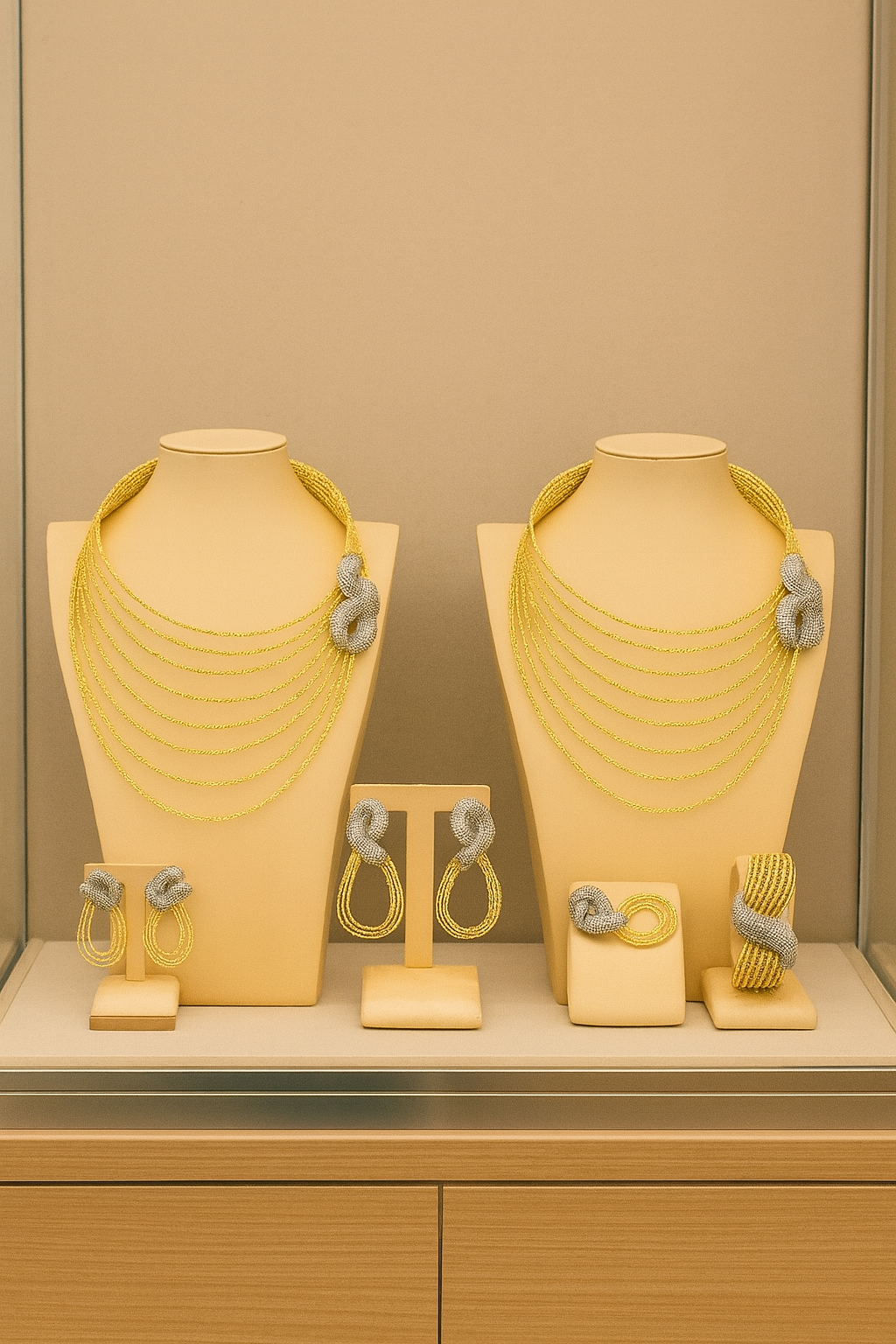 Golden Knot Elegance Jewelry Set