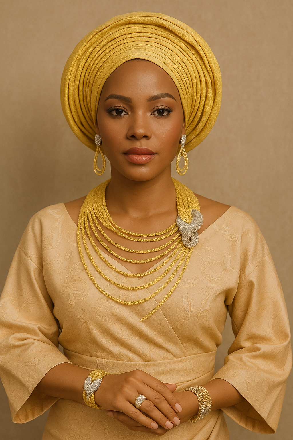 Golden Knot Elegance Jewelry Set