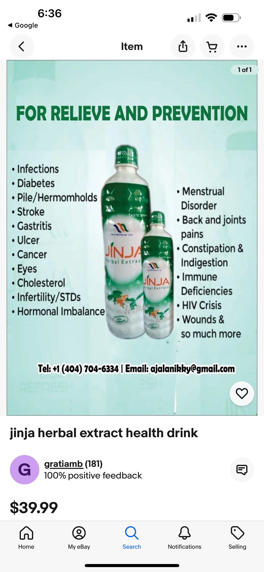 jinja herbal extract health drink 750ml
