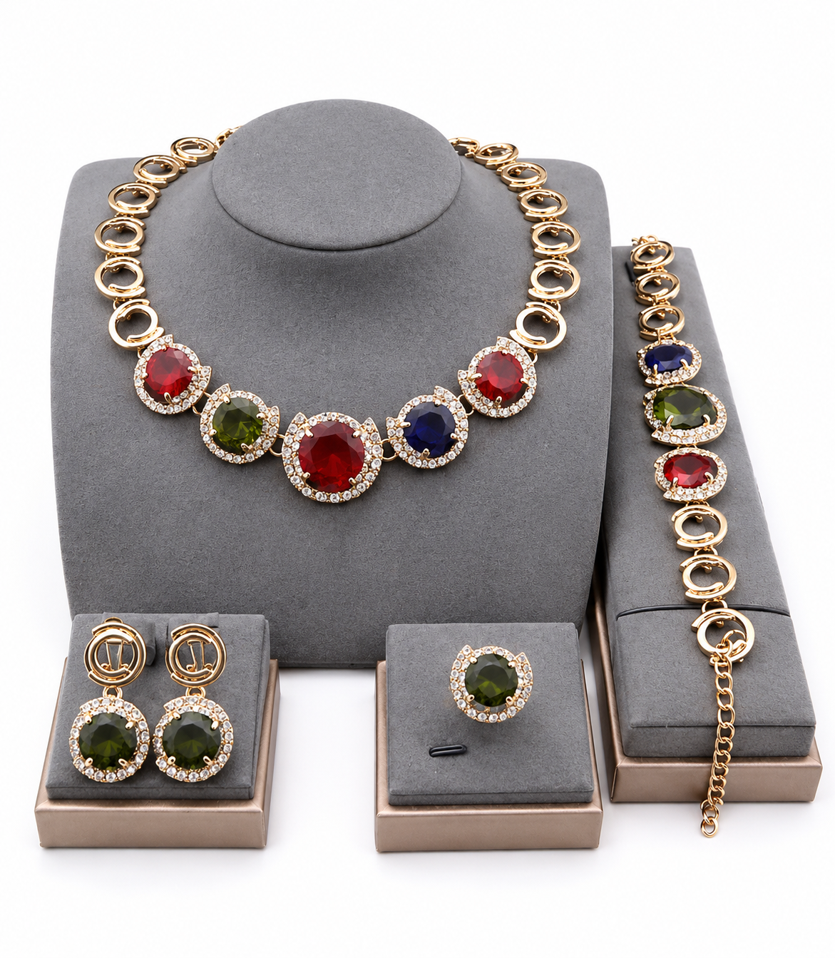 Prestige Multicolor Crystal Jewelry Set