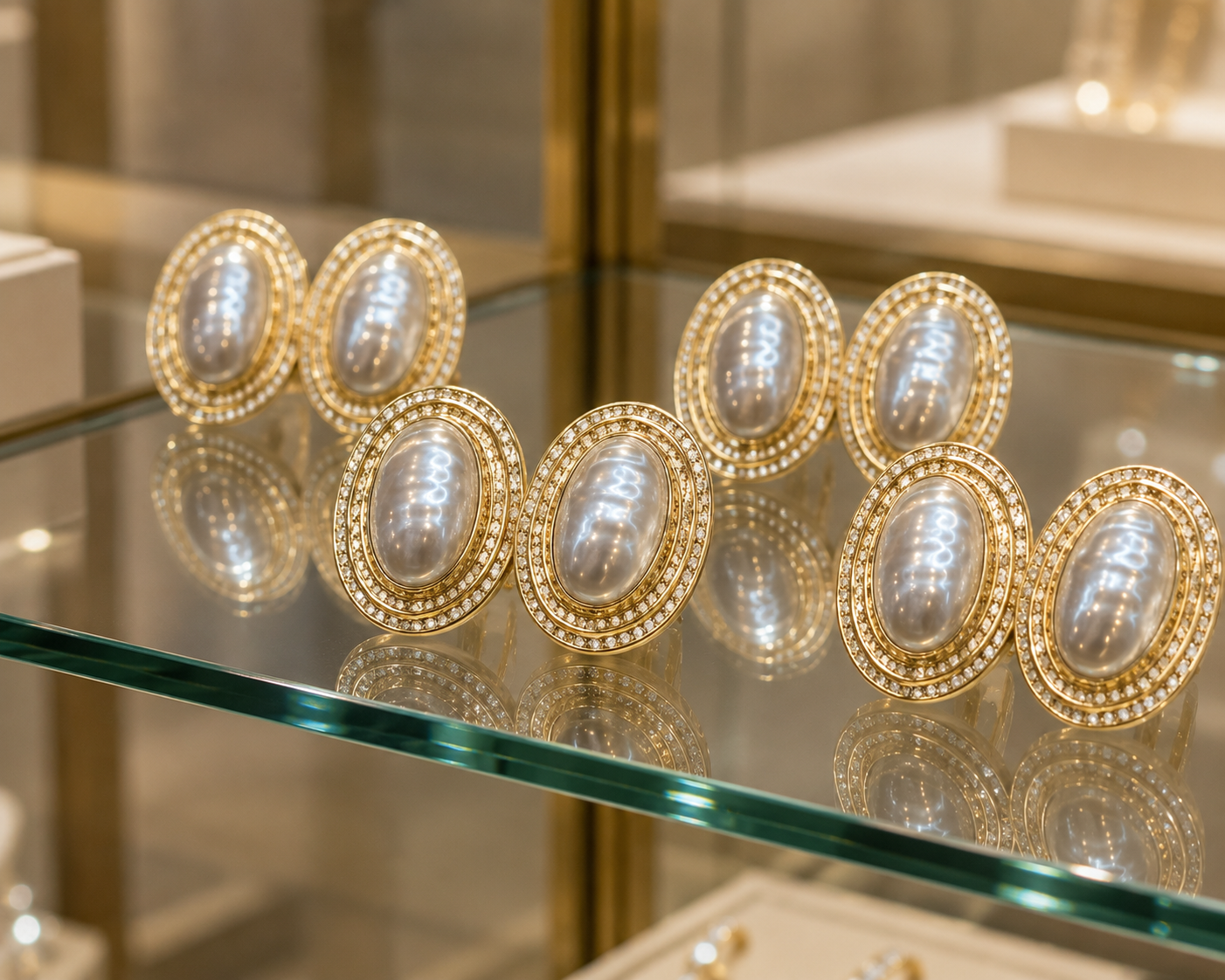 Elegant Vintage Pearl Statement Earrings
