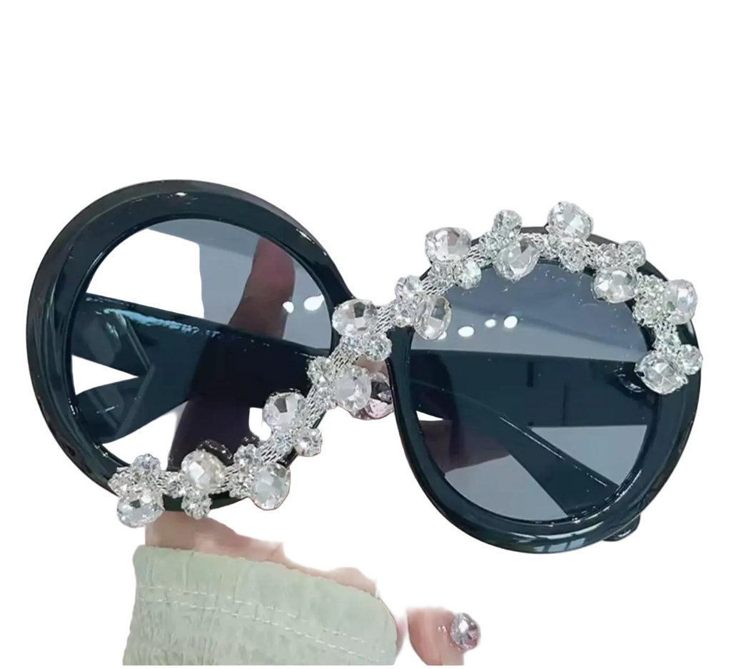 Crystal Glamour Oversized Sunglasses