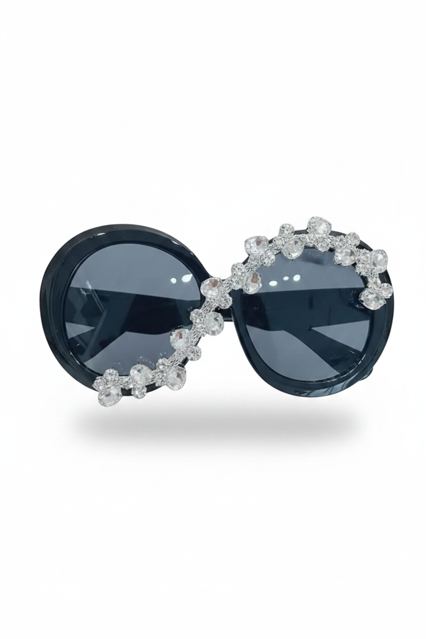 Crystal Glamour Oversized Sunglasses