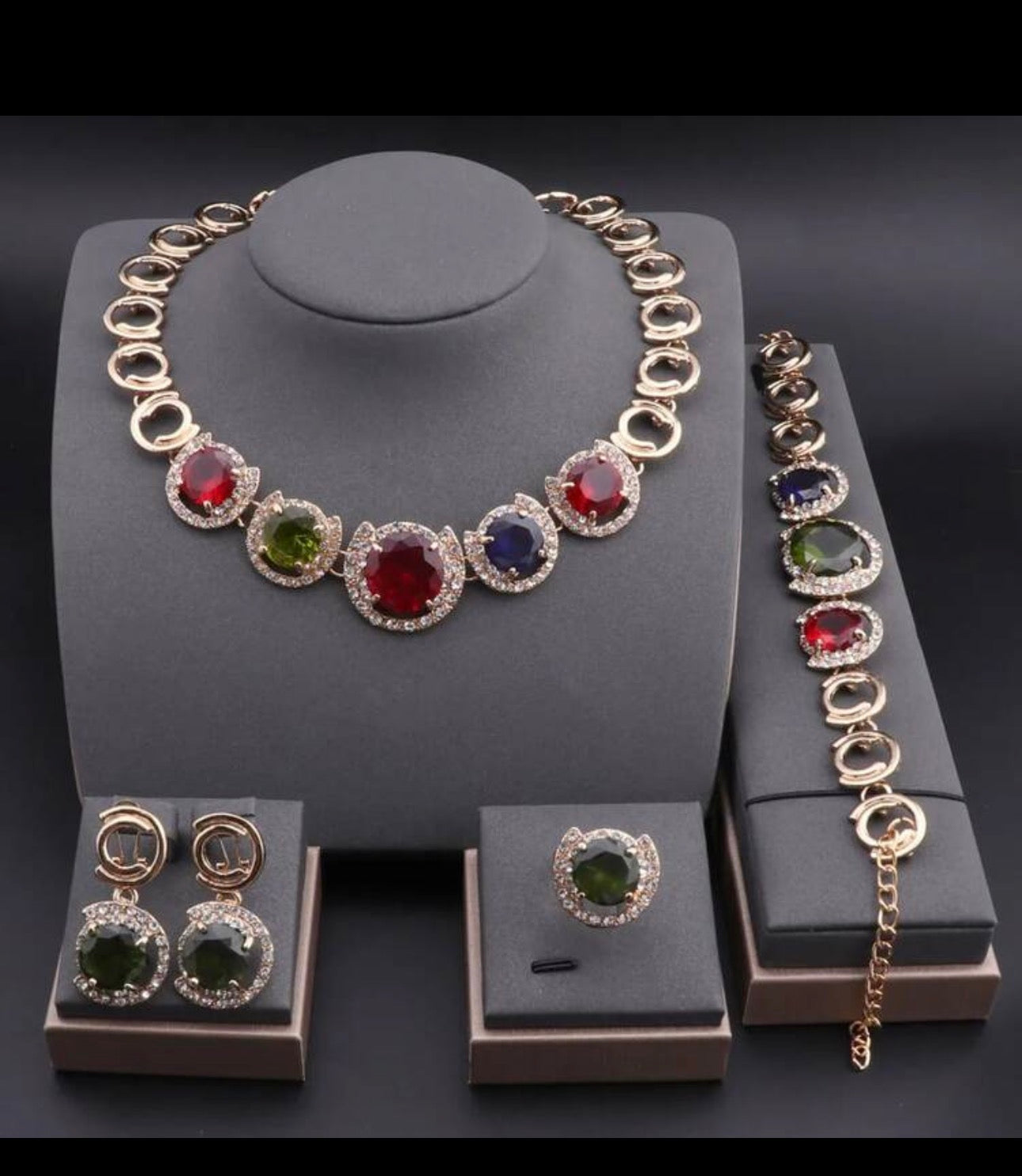 Prestige Multicolor Crystal Jewelry Set