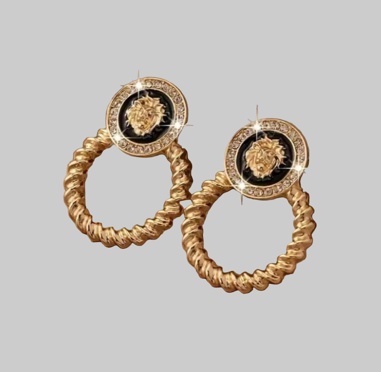 Royal Lioness Hoop Earrings