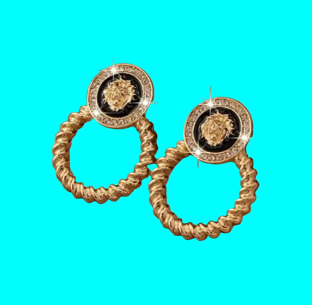 Royal Lioness Hoop Earrings