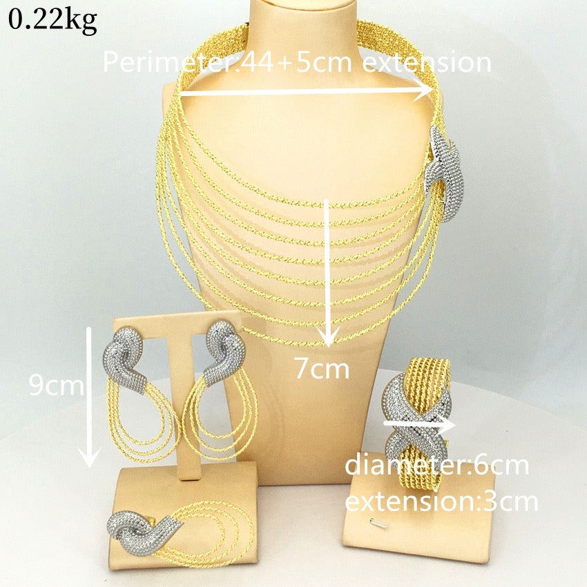 Golden Knot Elegance Jewelry Set