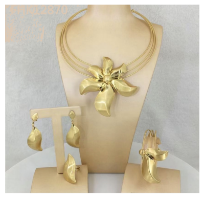 Luxury Floral Gold Jewelry Set