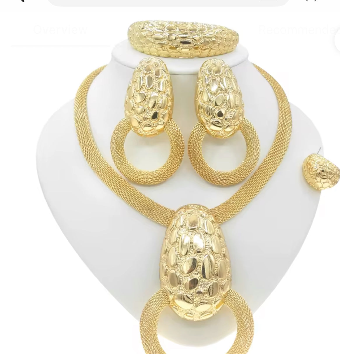 Golden Majesty Statement Jewelry Set
