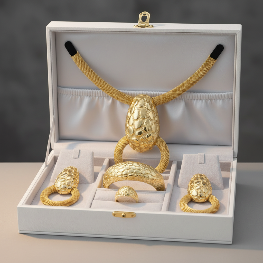 Golden Majesty Statement Jewelry Set