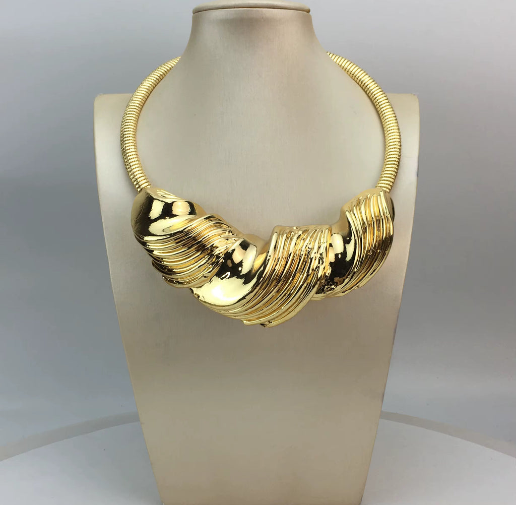 Royal Gold Statement Jewelry Set