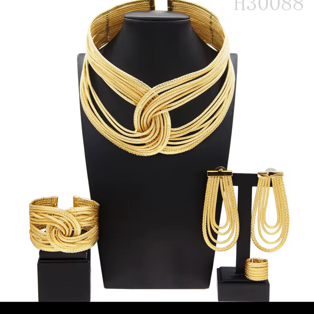 Golden Infinity Elegance Jewelry Set