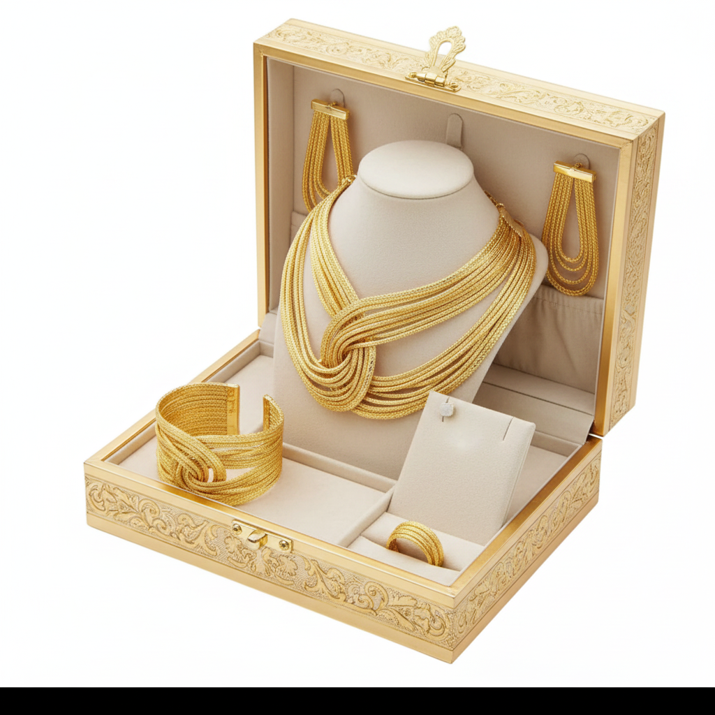 Golden Infinity Elegance Jewelry Set