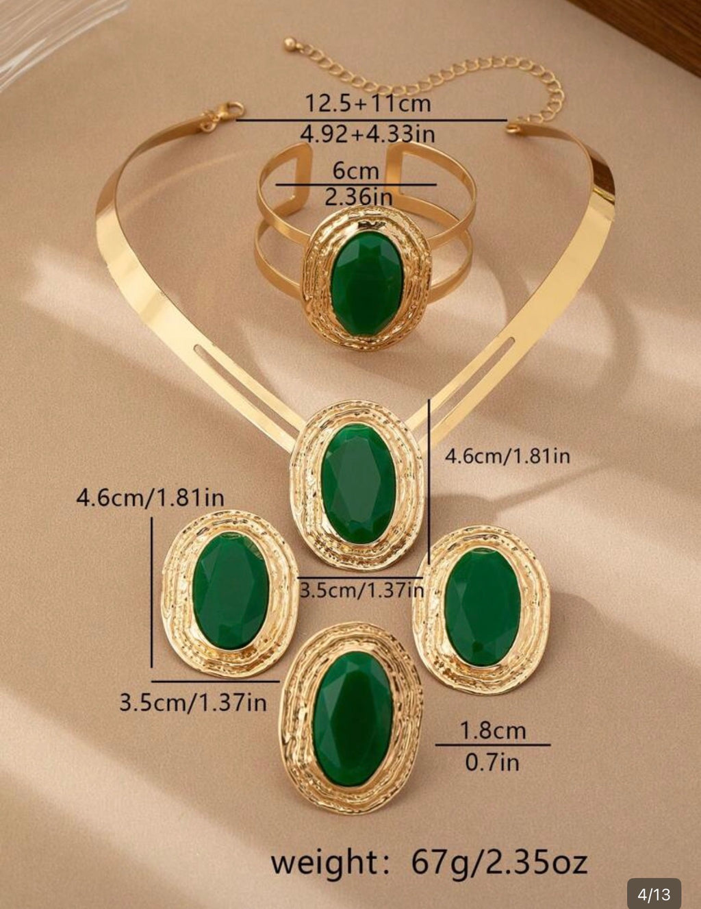 Emerald Luxe Jewelry Set