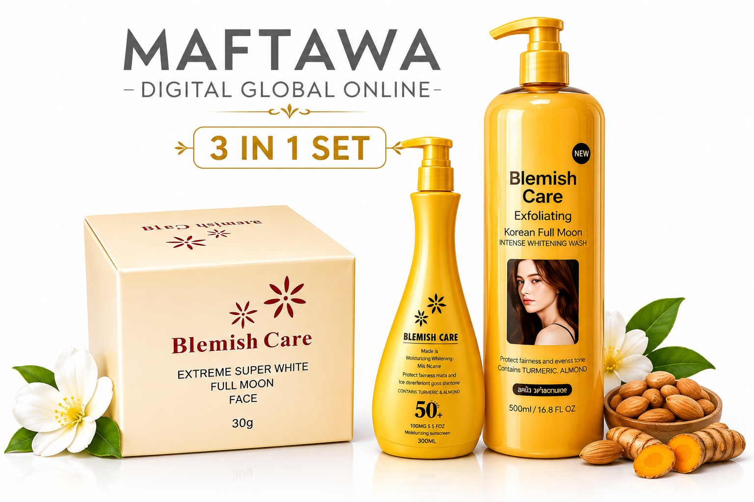 Blemish Care Korean Full Moon Set – Exfoliating + Beauty Lotion