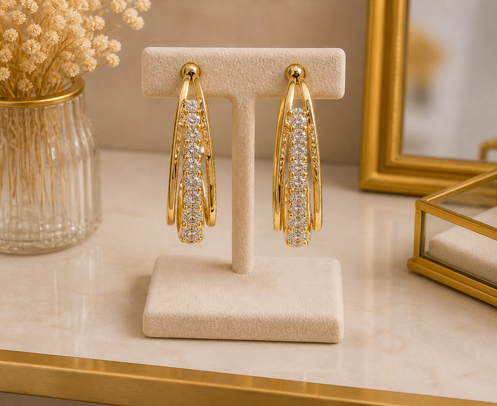 Radiance Crystal Hoop Earrings