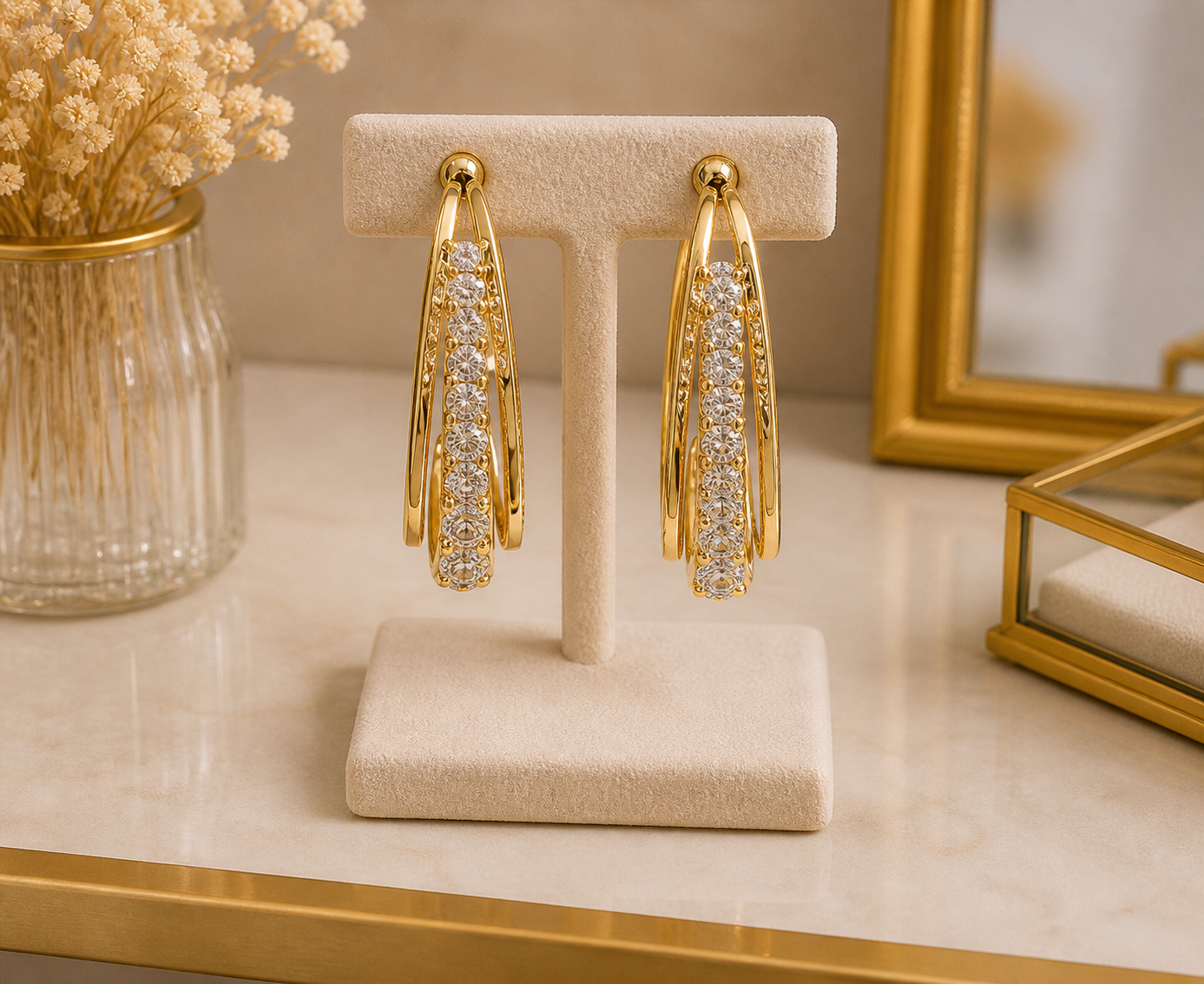 Radiance Crystal Hoop Earrings