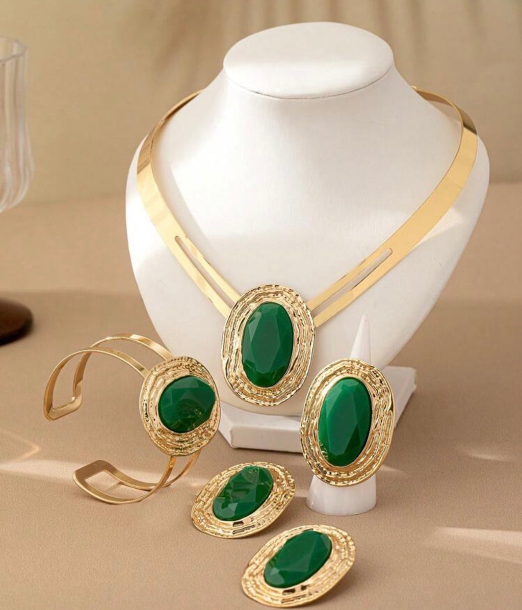 Emerald Luxe Jewelry Set