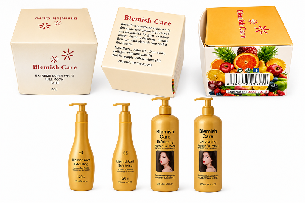 Blemish Care Korean Full Moon Set – Exfoliating + Beauty Lotion