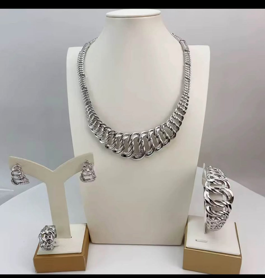 Silver Royal Twist Jewelry Set