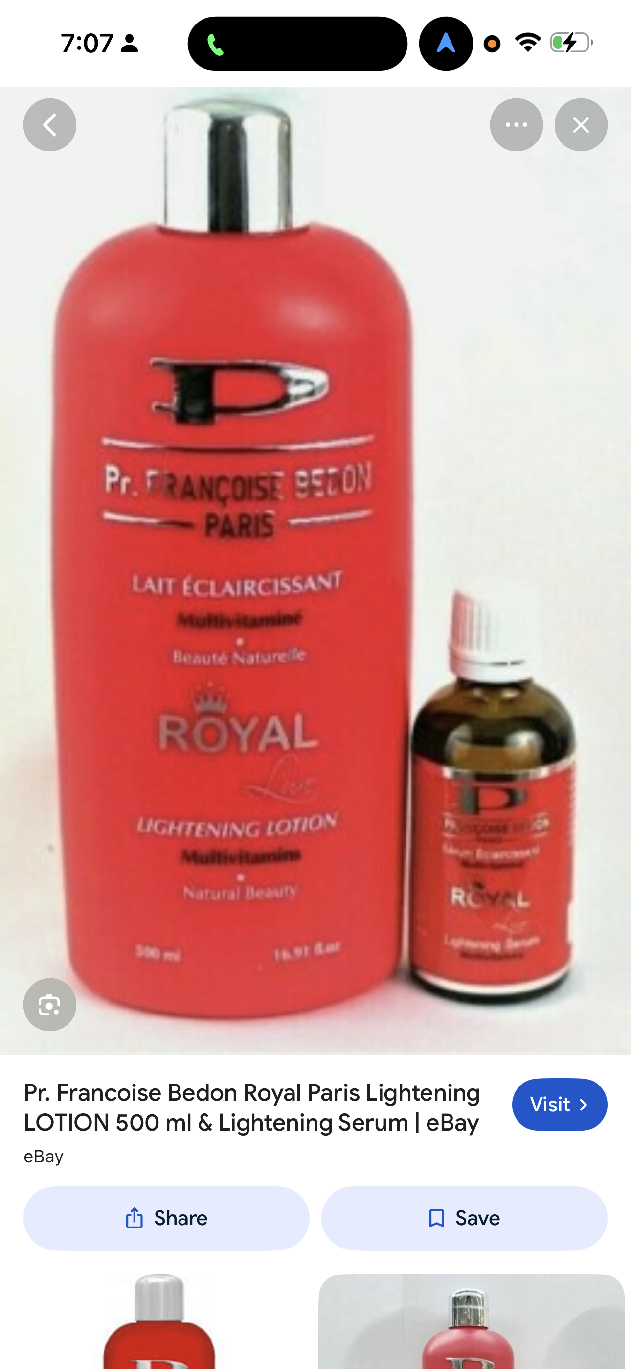 Pr. Francoise Bedon Paris Royal Lotion 500ml & serum Set