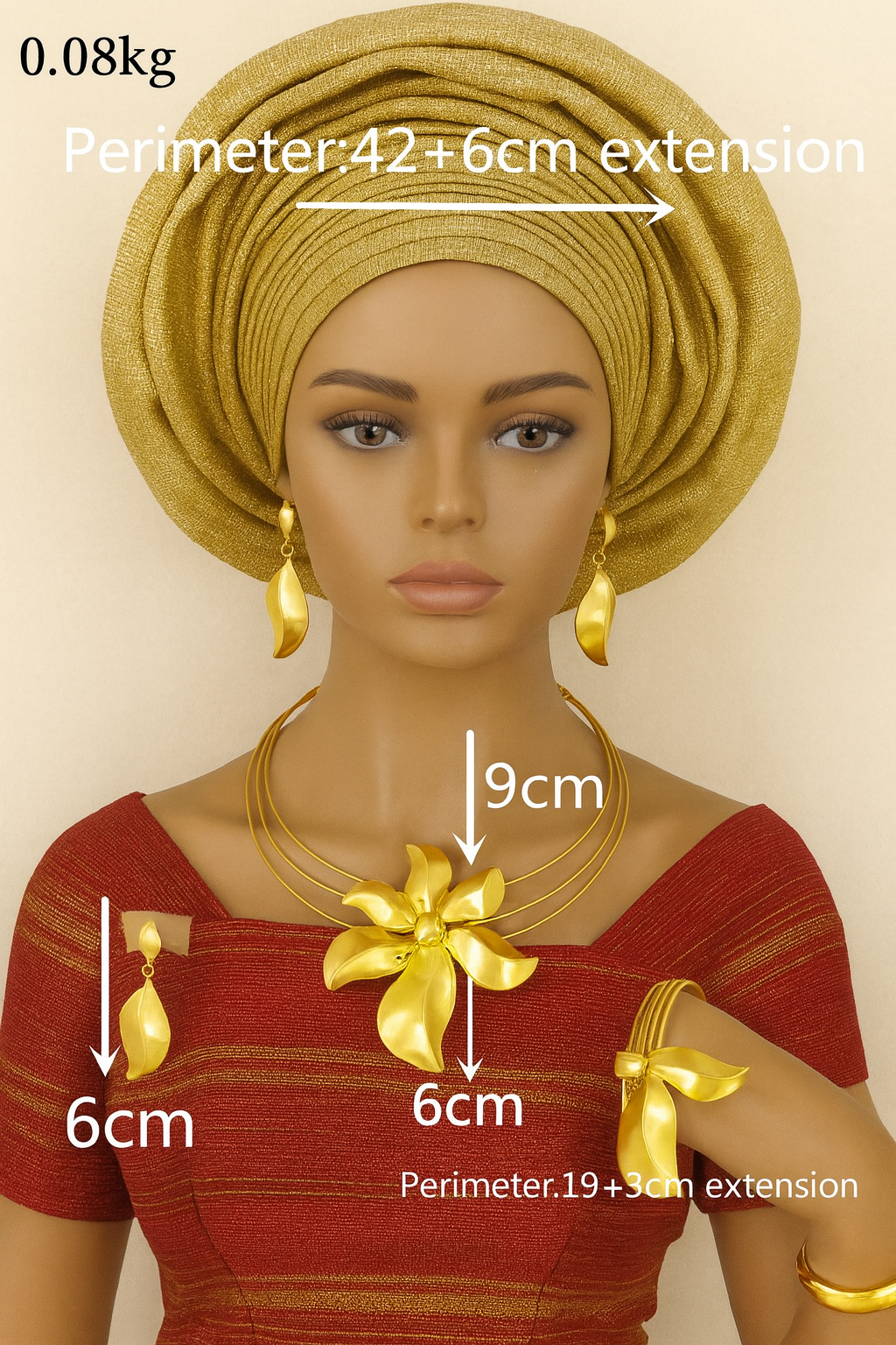 Luxury Floral Gold Jewelry Set