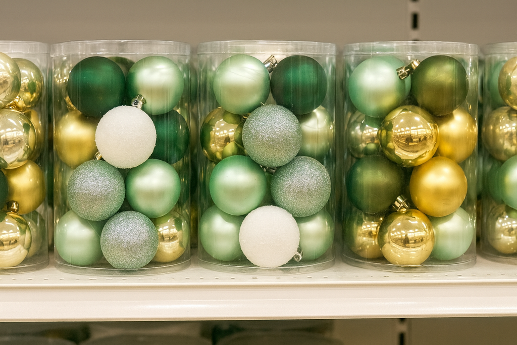 50 Counts Green mixed Ornaments